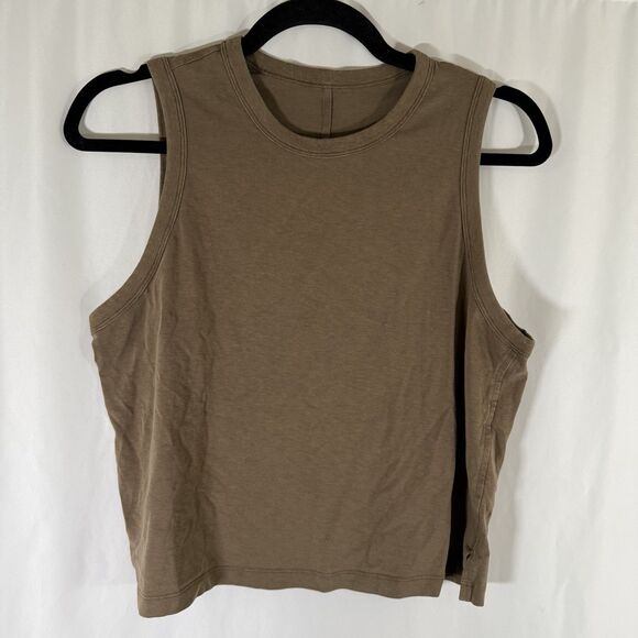 Lululemon Tank Top Women's Medium Green Lightweight Pullover Soft Crew Neck - Picture 1 of 7
